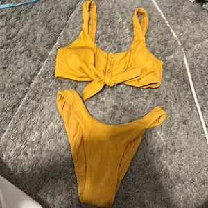 XS GOLD YELLOW FASHION NOVA BIKINI